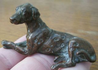 Lost Wax Cast Miniature Bronze Study Of Dalmatian Dog