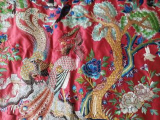 ANTIQUE 19TH CENTURY CHINESE SILK TAPESTRY EMBROIDERY ORIENTAL TABLE RUNNER 5ft 6