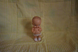 Vintage Rubber Baby Doll Ruth E Newton Sun Rubber Co 8 " Squeak Toy White Diaper
