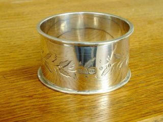 Antique Solid Silver Napkin Ring Hallmarked Chester 1910 T&s