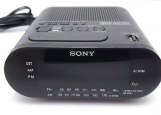 Sony Dream Machine Icf - C218 Am/fm Alarm Clock Radio Battery Back Up Vintage