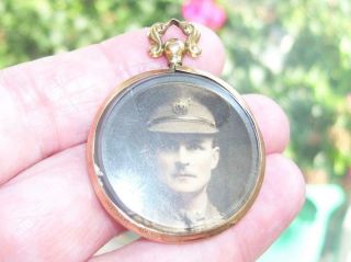 Large Antique Victorian 9ct Rose Gold Double Sided Photo Locket Pendant