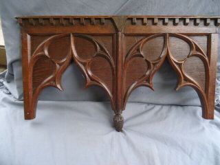 18th Century Oak Carved Gothic Blind Tracery Panel