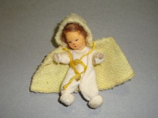 Vintage Erna Meyer Stockinette German Dollhouse Doll Baby