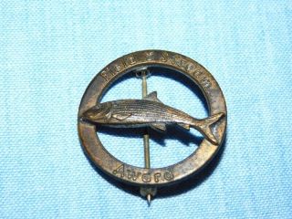 Vintage Field & Stream Award Badge Pin Medal For Bonefish