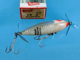 Heddon Wounded Spook XRW White Shore Vintage Fishing Lure W/ Box 4