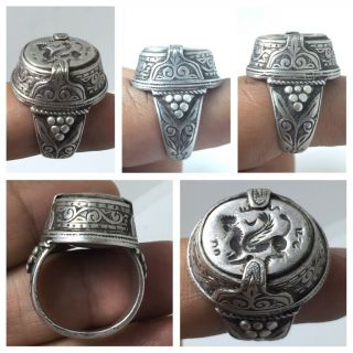 Very Fine Sassanian Solid Silver Ring