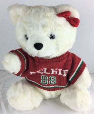 Vintage 1988 Belk Belkie Christmas Teddy Bear Plush 100th Anniversary Stuffed