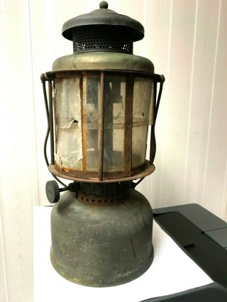 Vintage Early Coleman Gas Lantern - Mica Globe