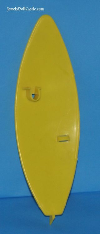 Barbie Beach Party Case Yellow Surfboard 1970 