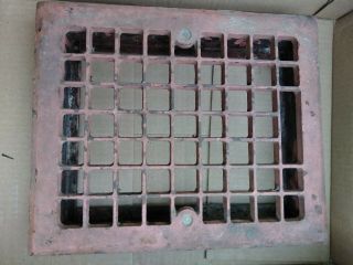 Antique Metal Heating Floor Grate Or Wall Vent Cover 10 " By 12 " From The 1920s