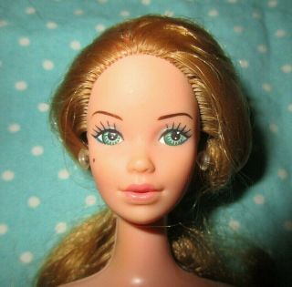 1980 Vtg Dotw Dolls World France Barbie Parisian Steffie Face Green Eyes Nude