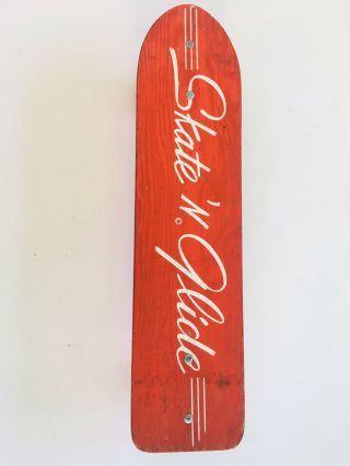 Vintage 1960 ' s Skate N Glide Skateboard Rare Sidewalk Surfboard 2