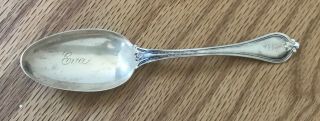 Antique Sterling Silver Teaspoon 1907 S Kind & Sons 925 Spoon Monogram Eva