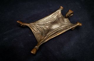 Antique Bronze Devil Ashtray Or Calling Card Tray Or Coin Dish Catchall