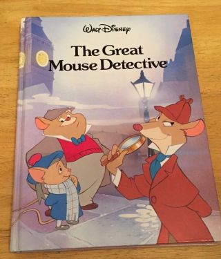 Disney The Great Mouse Detective Vintage Gallery Book Oversized Vtg 1987