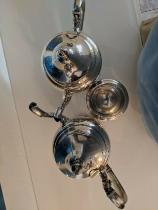 Gorham Sterling Silver Set with Tea Pot 451,  Coffee Pot 452 Sugar Bowl 455 5