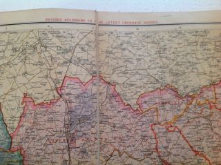 OLD LARGE BACONS SURVEY MAP ESSEX HEREFORD MIDDLESEX LONDON LINEN 5