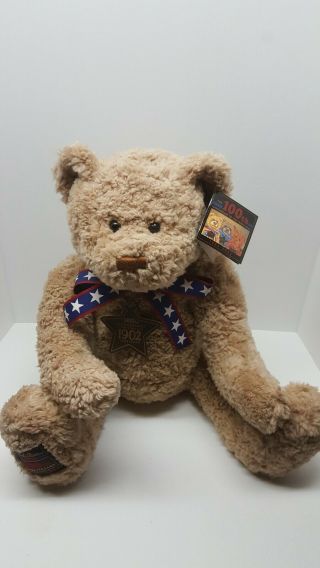 Vintage (2002) Gund " Wish Bear " /collectible 100th Anniversary Of The Teddy Bear