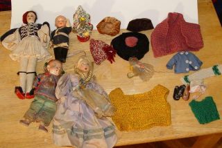 Vintage/antique Dolls & Clothes Pre Wwii