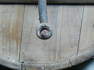 Antique Table Hand Crank Wood Wooden Barrel Butter Churn 6