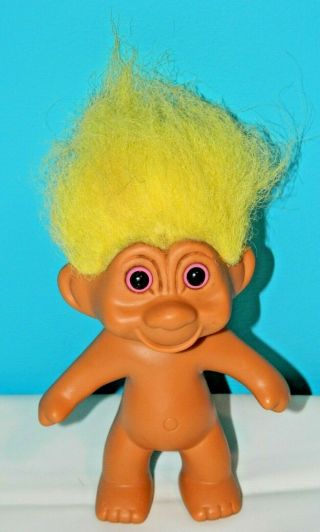 Vintage 1991 T.  N.  T.  Yellow Haired Naked 5 " Troll Doll