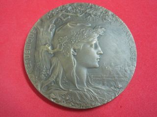 Antique Bronze Medal International Universal Exposition 1900 French Republic