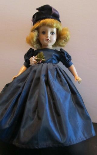 14 " Vintage Hard - Plastic Arranbee Nancy Lee Nanette Doll Orig Formal Dress C1947