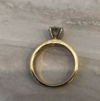 14k Solid Yellow Gold Diamond Engagement Ring Vintage Antique Women’s Wedding 4