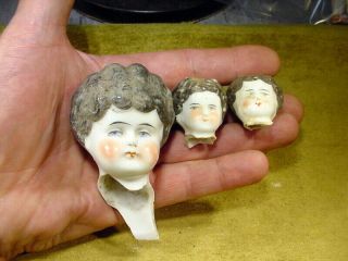 5 x excavated vintage victorian painted doll Head Hertwig & Co age 1890 A 13251 4