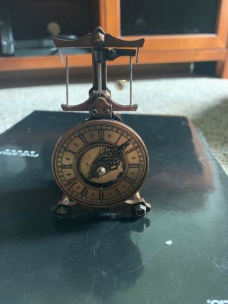 Antique Micro Flying Clock B Jadow & Sons Vigor Clock Co Cm - 150
