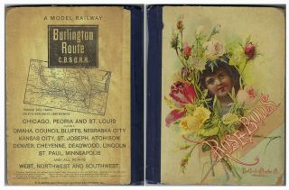 Burlington Route Cb&qrr Advertising Antique Victorian Child 