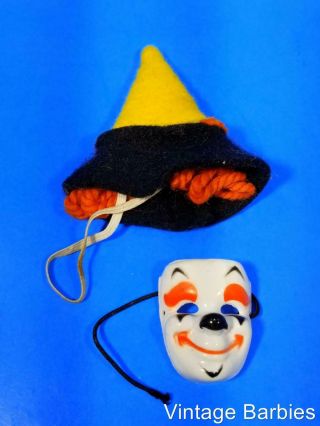 Ken Doll Masquerade 794 Costume Mask & Hat Vintage 1960 