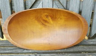 Vintage Parrish Wooden Dough Trencher Bowl 17.  5 " X 9 "