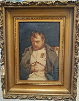 Antique 19th Century Gilt Framed Napoleon Portrait - Signed