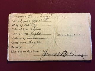 1915 VINTAGE STATE OF JERSEY HUNTING AND SPORT FISHING LICENSE (PAPER) 2