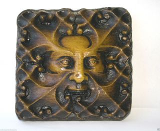 Green Man Church Carving Medieval Wall Plaque Hand Made Ornament Decorative Gift