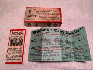 Vintage Uncataloged Heddon Crazy Crawler Box Fishing Lure