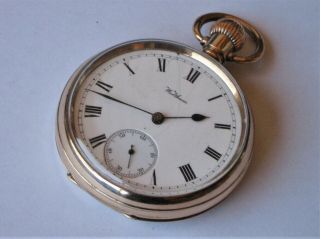Antique Gold/plate Waltham Pocket Watch.  1912 Bond Street.  Size 14.  Ticks.