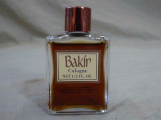 Vintage Bakir Cologne Bottle (full) - 2.  5 ",  1/2 Fl Oz