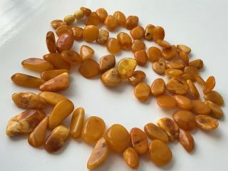 RARE Natural Vintage Amber Beads Antique Baltic Old Necklace 53.  45 gr 3