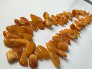 RARE Natural Vintage Amber Beads Antique Baltic Old Necklace 53.  45 gr 7