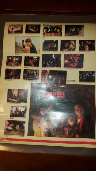 The Goonies Beatrice Promo Movie Poster Vintage 1985 - 2 Sided 17.  5 " X 22 "