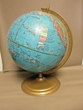 Vintage Globe - Cram Enviro - Sphere 12 " - Metal Stand - Old World Map