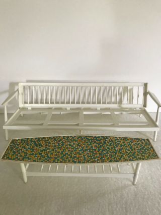 Vintage Barbie Go - Together Convertible Sofa/bed And Coffee Table.