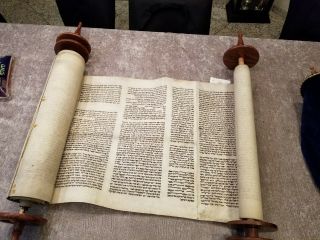 Monumental 19th Century Antique Judaica Sefer Torah Germany