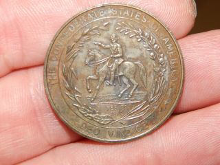1862 The Confederate States Of America Half Dollar 50c Coin " Deo Vindice ".