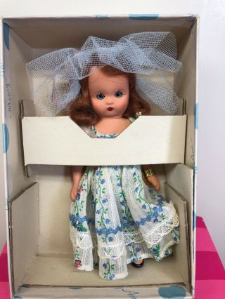 5.  5” Vintage Nancy Ann Story Book Doll “Miss Muffet” 118 W/ Box Plastic 4
