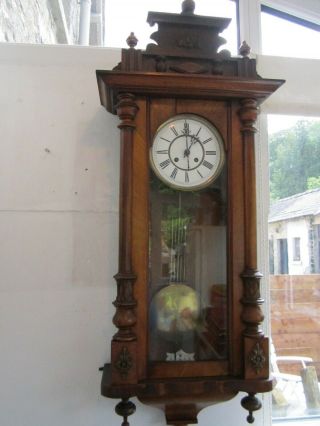 Rare Antique Vienna Wall Clock By Thomas Haller,  In