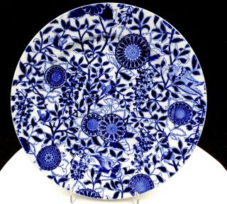 Brown Westhead & Moore Bwm & Co Indian Empress Blue 10.  25 " Dinner Plate 1877